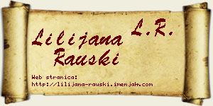 Lilijana Rauški vizit kartica
